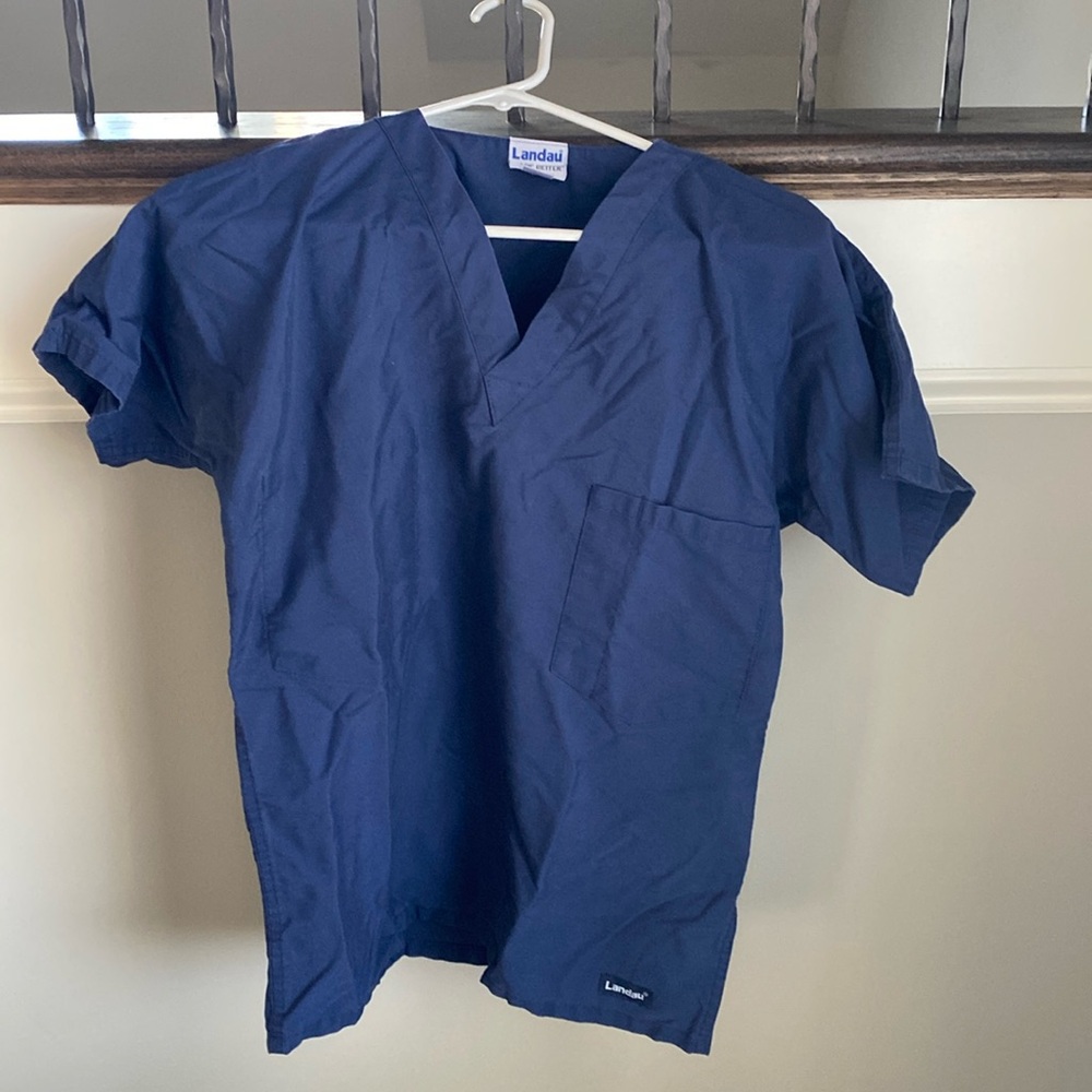 Landau navy scrub top xs